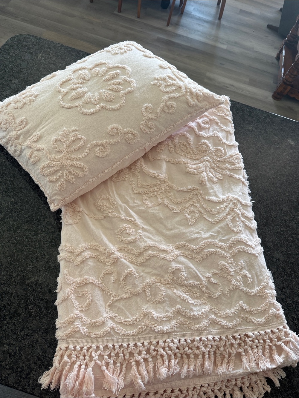 JCPenney Blush Pink Pillow and Throw Set - Twin